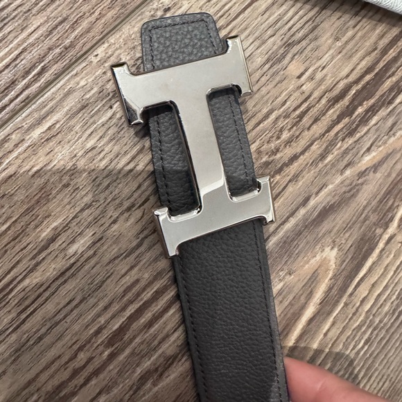 Authentic Hermes Reversible Belt and Palladium H Buckle (PHW) main image 11